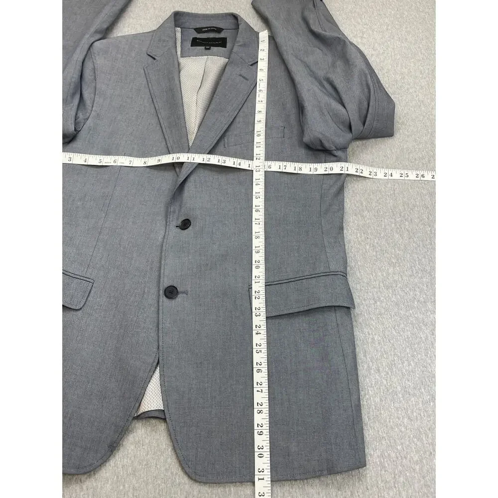 Banana‎ Republic Blazer Mens 44R Gray Cotton Blend Stretch 2-Button Lined Jacket